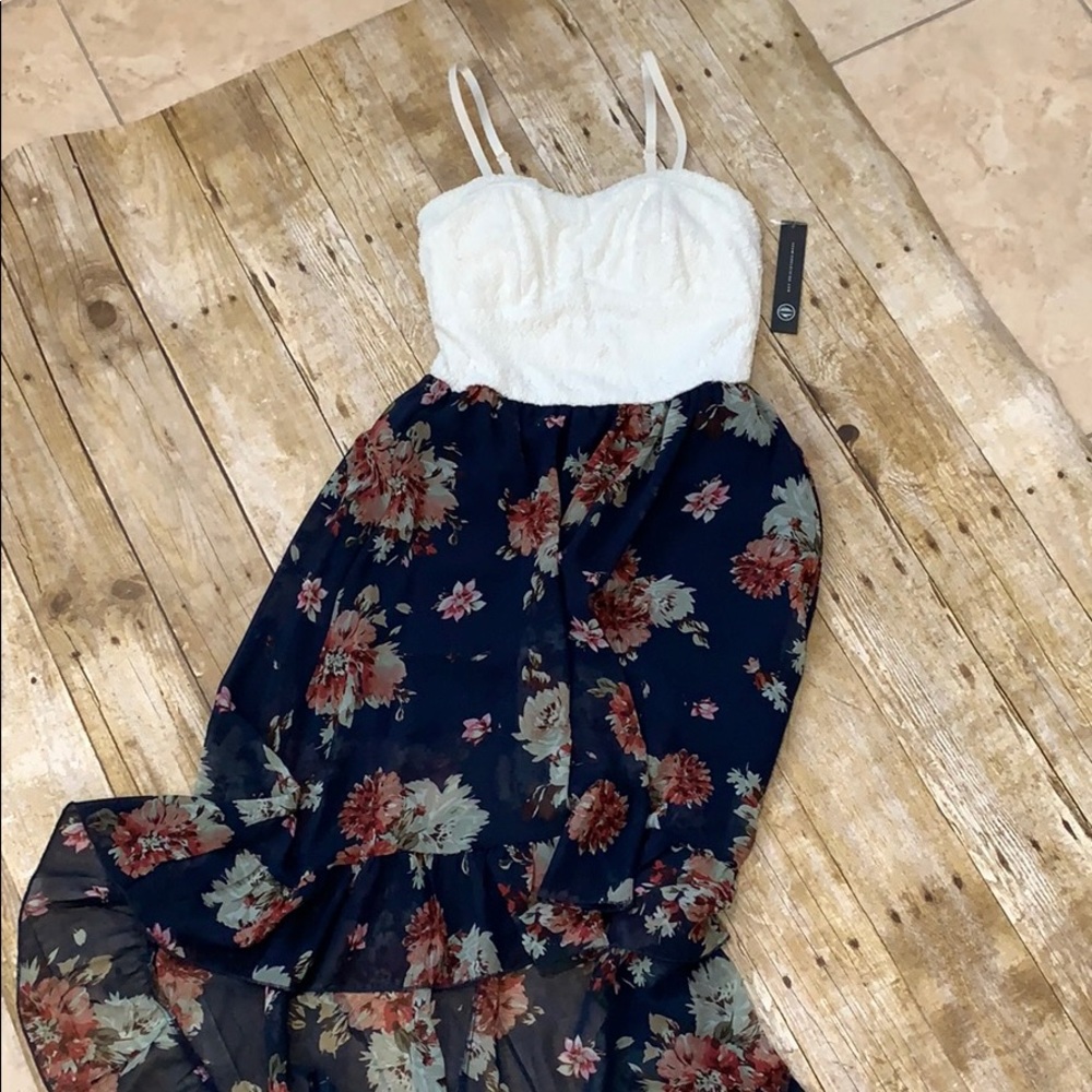 Floral high low dress